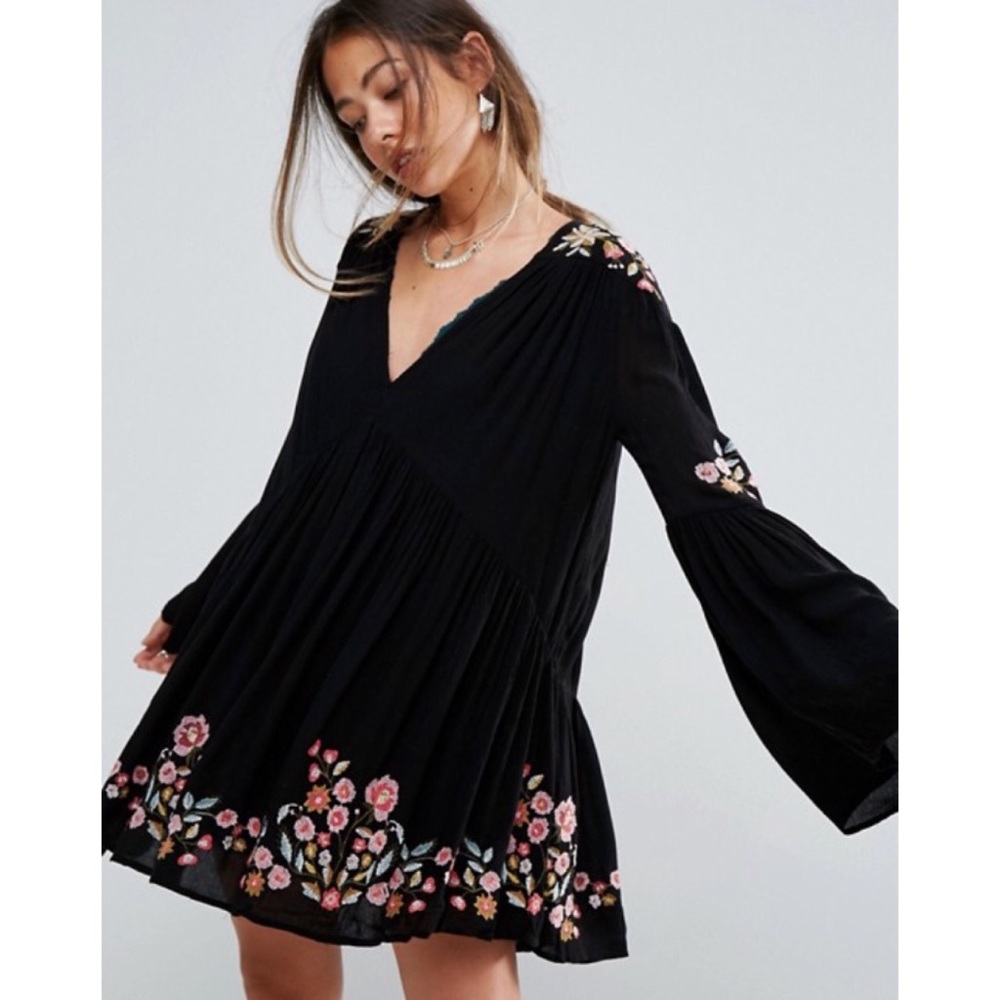 Free People Black Te Amo Boho Dress - Picture 3 of 8
